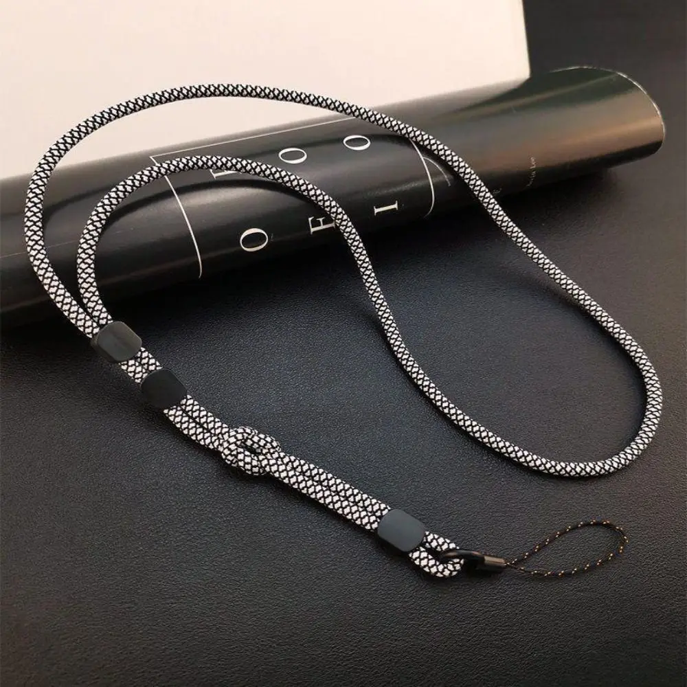 

Универсальный плетеный вручную ремешок для мобильного телефона, длинная регулируемая цепочка для ношения на шее, съемный, с защитой от потери, двойного назначения