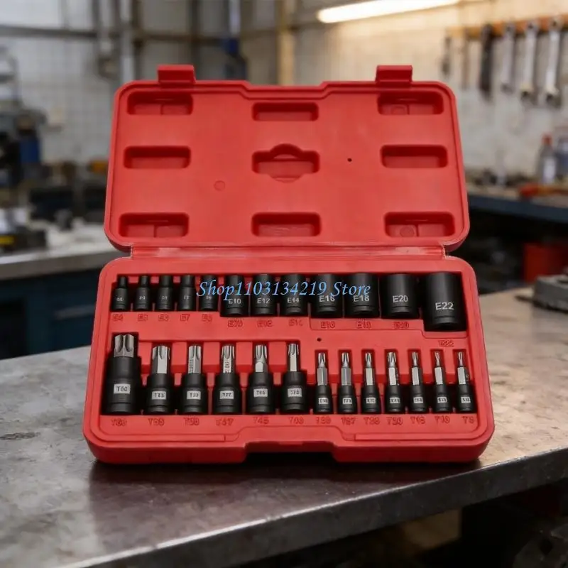N5KC Star Bit Socket Gear with External Drive Repair Storage for Daily Use