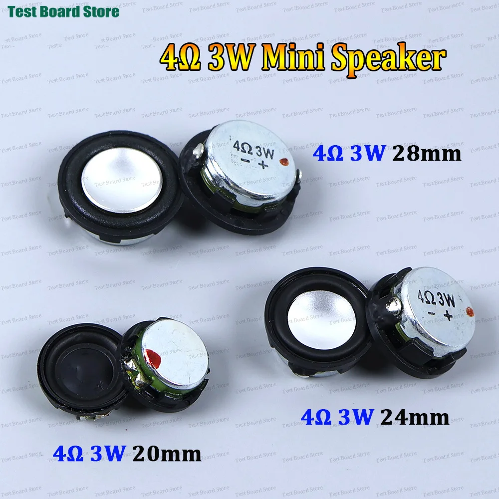 1Piece 4R 3W 20mm 24mm 28mm Full Range Speaker 4 Ohm 3 Watt Neodymium Loudspeaker DIY Round Bluetooth-compatible Speaker