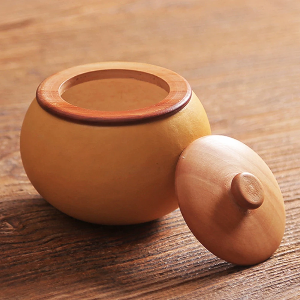 

Wooden Tea Storage Canister For Loose Leaf Tea Coffee Condiments Airtight Food Container Household Kitchen Jar Dried Fruits