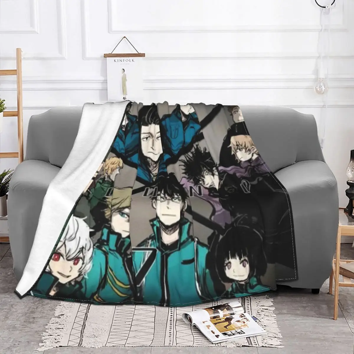 World Trigger Blanket Fleece Flannel All Season Breathable Lightweight Plaid Team Throw Blankets For Sofa Rug Piece