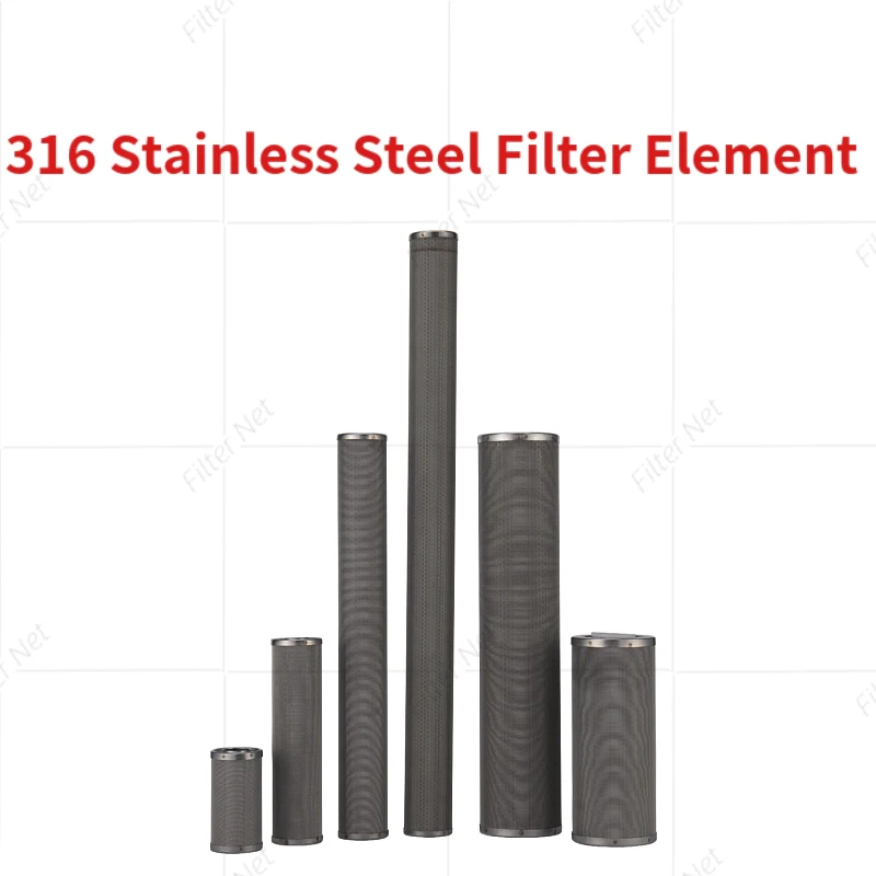 

316 Stainless Steel Filter Element 5um Water Filter Stainless Steel Housing Cartridge Can Be Cleaned Reused Cor rosion Resistant