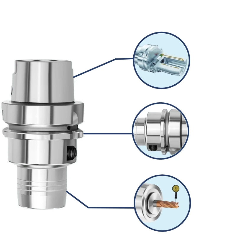 HSK63 PHC04 PHC06 PHC08 PHC10 PHC12 PHC16 18 PHC20 PHC25 حامل الأدوات الهيدروليكية مركز التصنيع باستخدام الحاسب الآلي HSK63A مقبض سكين المغزل #6