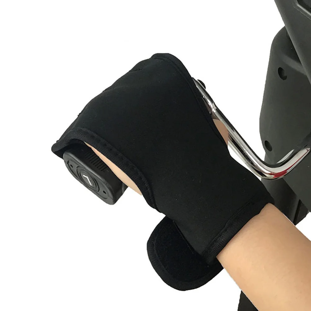 قفازات إعادة تأهيل دعامة الأصابع قابلة للتعديل للتدريب على شلل نصفي السكتة الدماغية ومضادة للتشنج ودعم علاج اليد باللون الأسود #3
