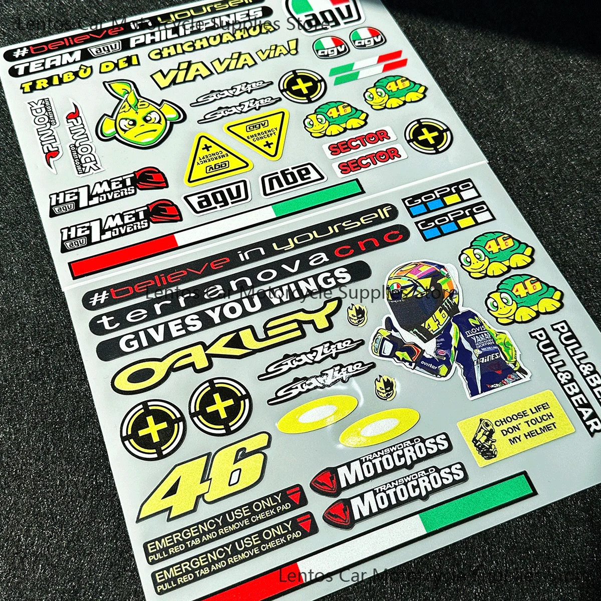 

Motorcycle Stickers Suitable Dirt Bike Scooter PVC Sticker Modified Racing Sponsor Helmet Tail Box Waterproof Decals