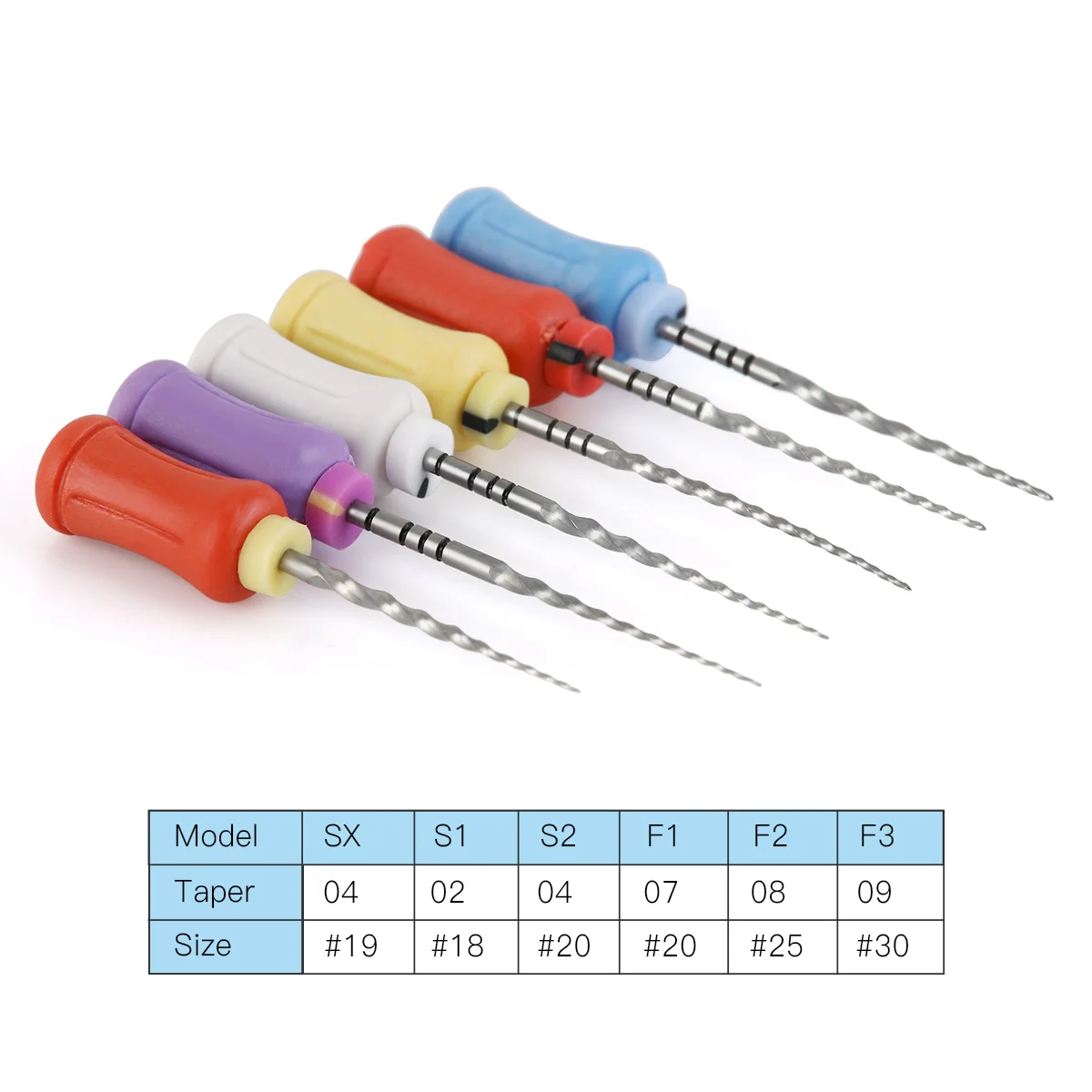 10Box/Set AZDENT Dental Endodontic Hand Use Heat Activated Rotary File NiTi SX-F3 25mm Root Canal Super Files