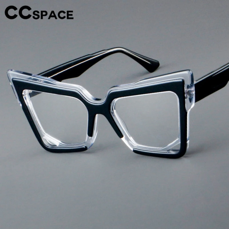 Square Acetate Glasses Frame Retro Color-blocked Optical Clear Eyeglasses Customizable Prescription Spectacles #301622