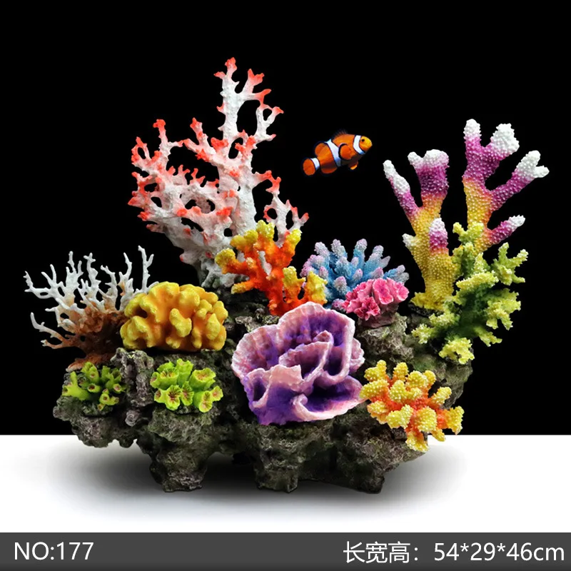 

Simulated sea iron tree coral branches black red fish tank landscaping aquarium decorative tank accessories