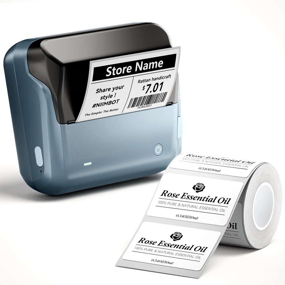 Niimbot B4 Thermische Labelprinter Groot Formaat 20-110mm Printbreedte Label Sticker Machine Verzendlabel Zakelijk Kantoorgebruik