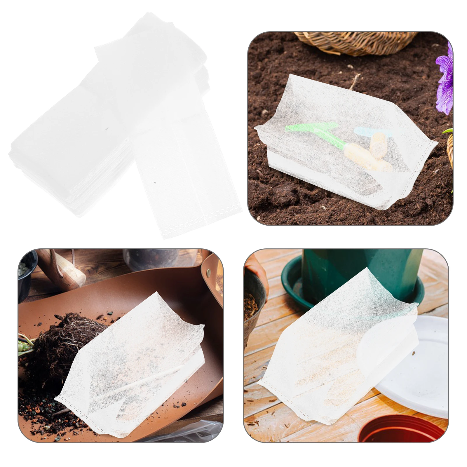 

Seedling Bag Biodegradable Grow Bags Nursery Fabric Growing Pouches for Plants Non Woven Planting Garden