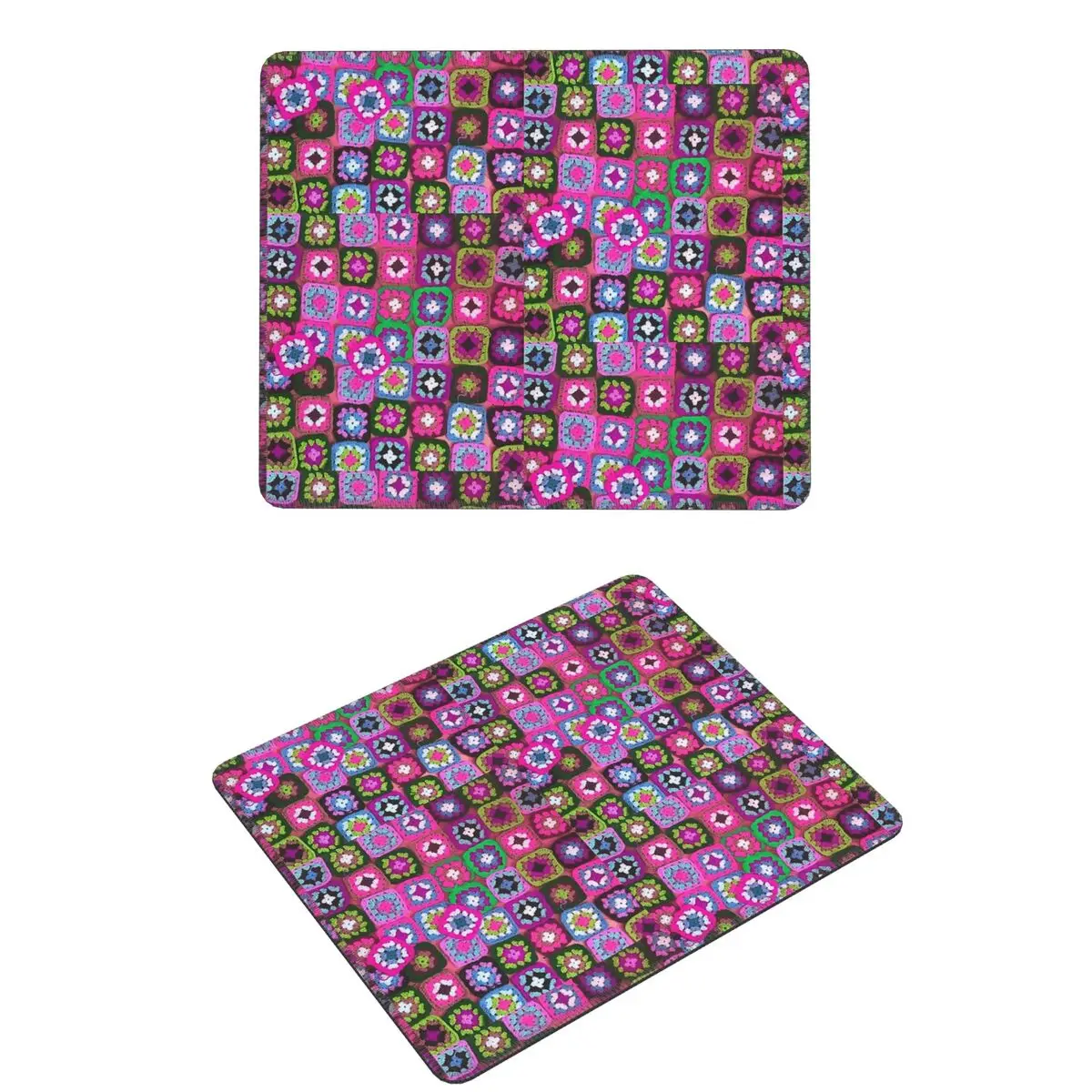 

Crochet Blanket Granny Square Vintage Mouse Pad Computer Keyboard Mouse Mat Gaming PC Desk Mat Office Table Mats