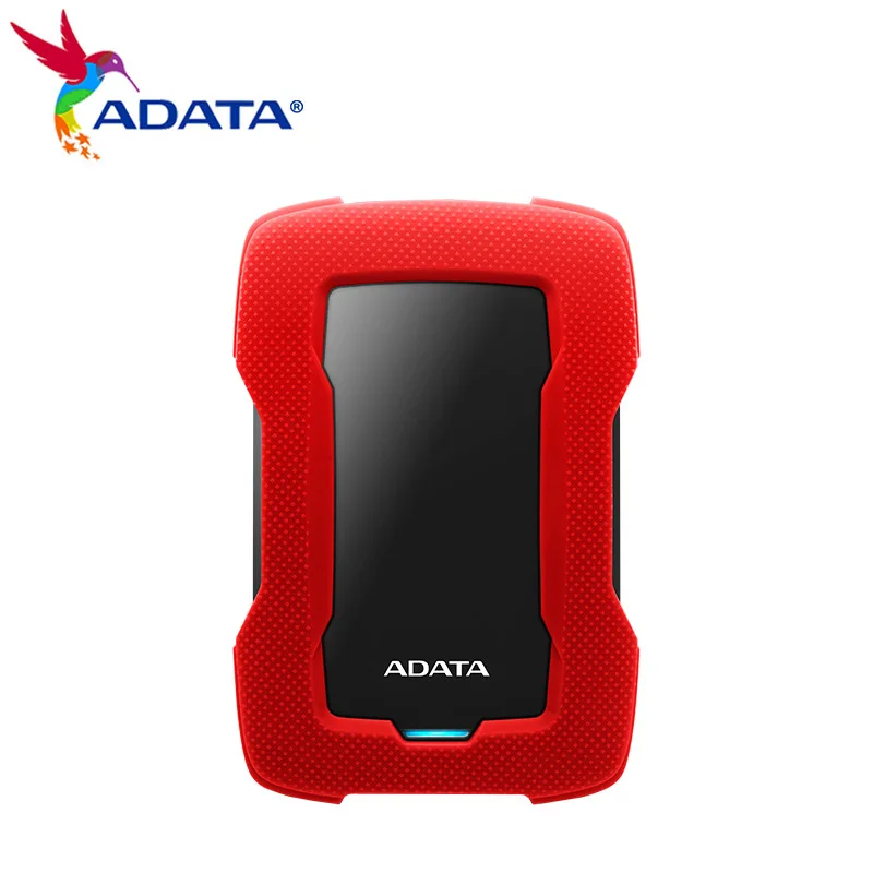 ADATA-Disque dur portable étanche HD330, USB 3.2, 1 To, 2 To, bleu crypté, rouge, RVB, disque SSD pour ordinateur de bureau, Windows 10, Mac