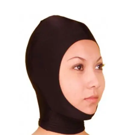 

Black Zentai Hood Mask Open Face Spandex Bodysuit Free Shipping