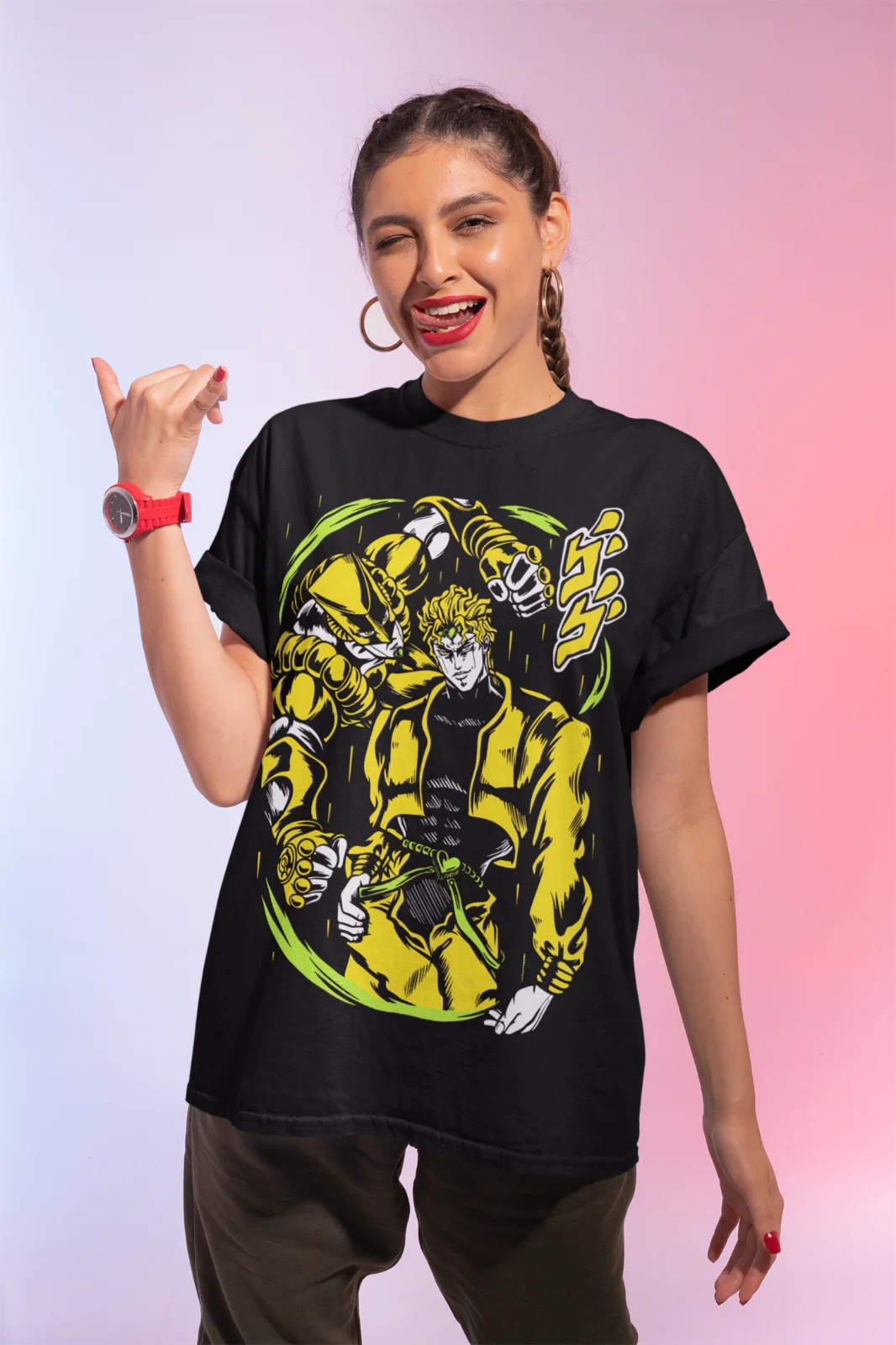 Jojo\'s Bizarre Adventure Dio Brando Anime Manga Unisex T-Shirt Soft Tee