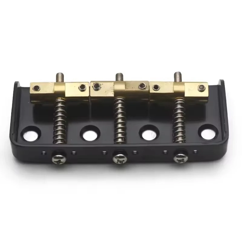 ABHS-Short Guitar Bridge Dual Load Guitar Bridge With Cut-Down Sides With Compensated Brass Saddles For TL Guitar