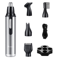 Surker 5-in-1 Rechargeable Hair Remover Electric Body Groomer for Bikini/Underarms/Legs Wash Cordless Trimmer with Base