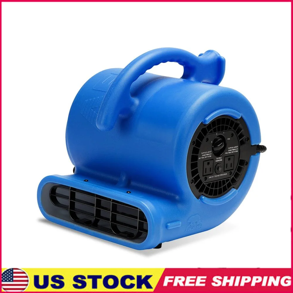 

1/4 л.с. Air Mover 900 CFM сушилка для ковров, напольный вентилятор, восстановление повреждений воды, домашнее использование, 3 скорости, регулируемые положения