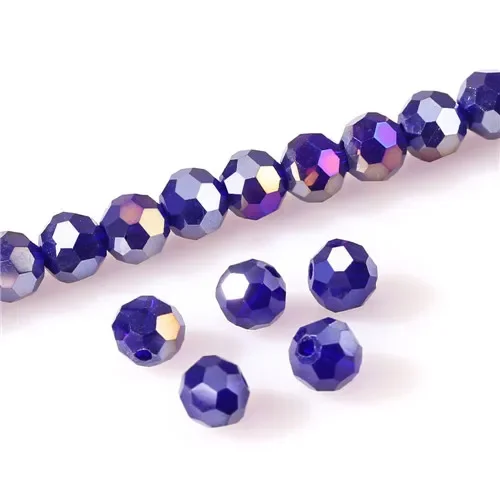 3 4 6 8 mm tschechische runde Spacer-Glasperlen für Schmuckherstellung, Diy-Zubehör, bunte facettierte Kristallperlen, Großhandel Z174