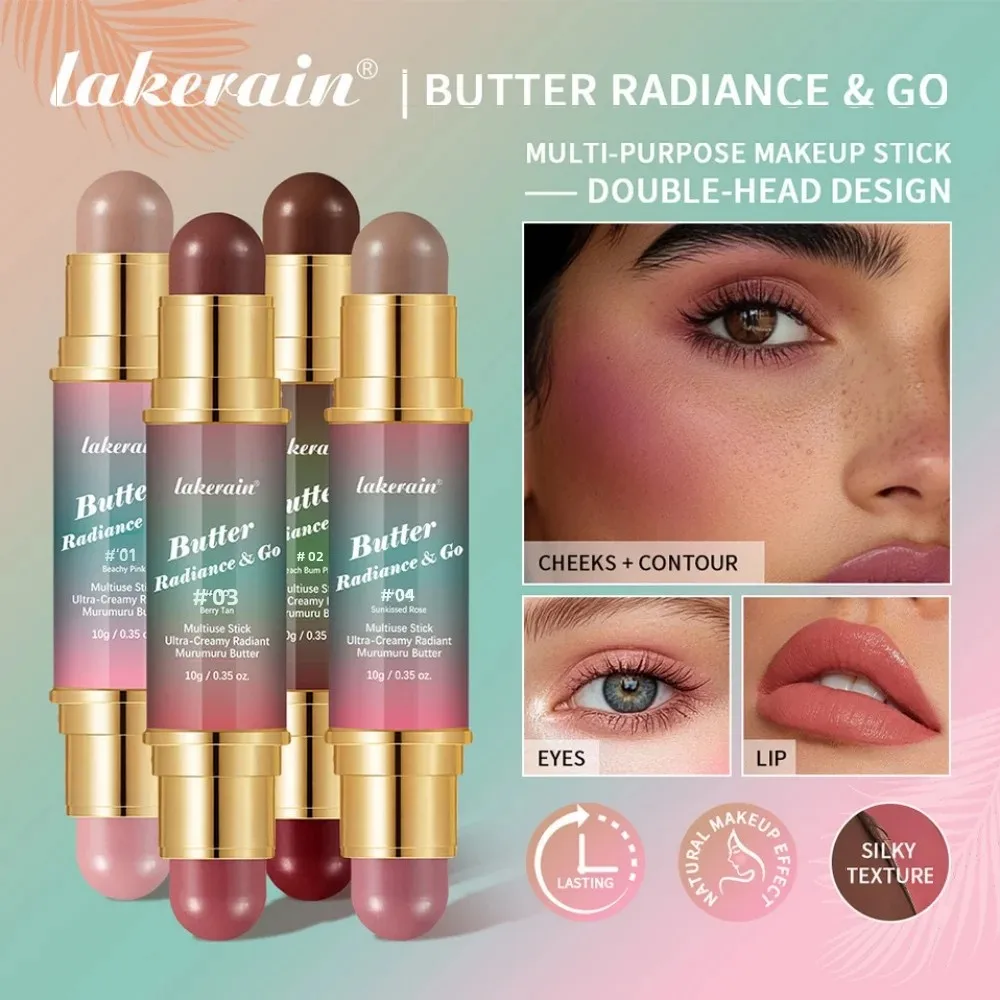 Stick contorno a doppia estremità 2 in 1 fard in crema evidenziatore trucco bagliore opaco per guance occhi viso scolpire
