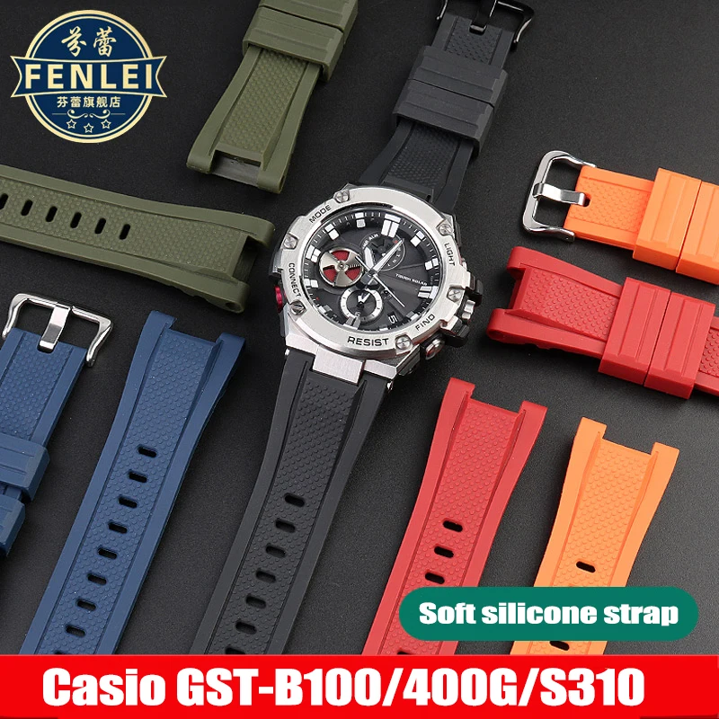 

Resin Rubber Watch Strap For Casio Heart Of Steel G-shock GST-B100 GST-210 GST-130/W300 Men's Sports Silicone Watchband Bracelet