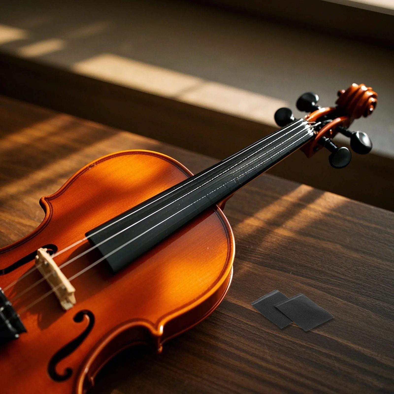 

2pcs Violin Bow Grip Comfortable Durable PU Black Replacement Parts for Bass Repair Professional Viola Accessories