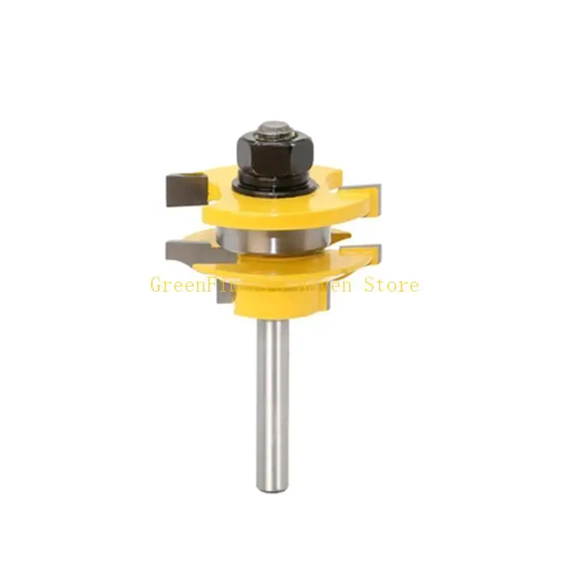 

F68D 3pcs 1/4" Shank Stile Router Bits Raised Panel Cabinet Door Knife Milling Cutter Woodworking Tools