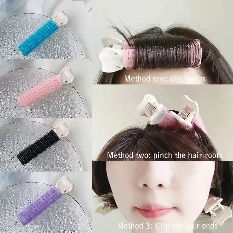 Radice naturale dei capelli Clip soffici Rulli per capelli ricci e Culers Frangia Clip per acconciature Capelli pigri Accessori per lo styling coreano Nero