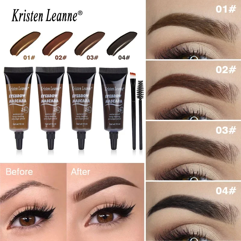 

4 Color Eyebrow Dye Cream Shaping Lasting Liquid Eyebrow Cream Waterproof and Fadeless Beautify Eyebrow Tint New Products Makeup