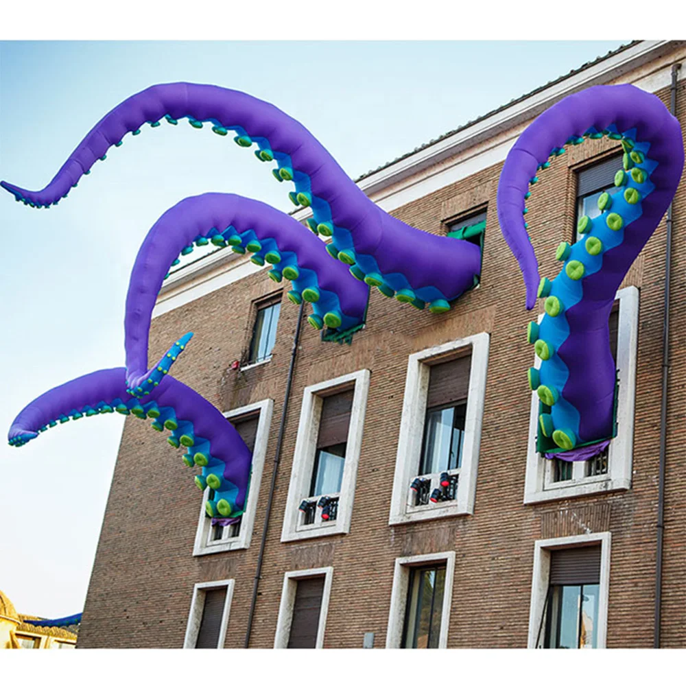 In stock products Inflatable Giant Octopus Tentacle with Air Blower for Halloween Party Decoration, Advertising Model free ship