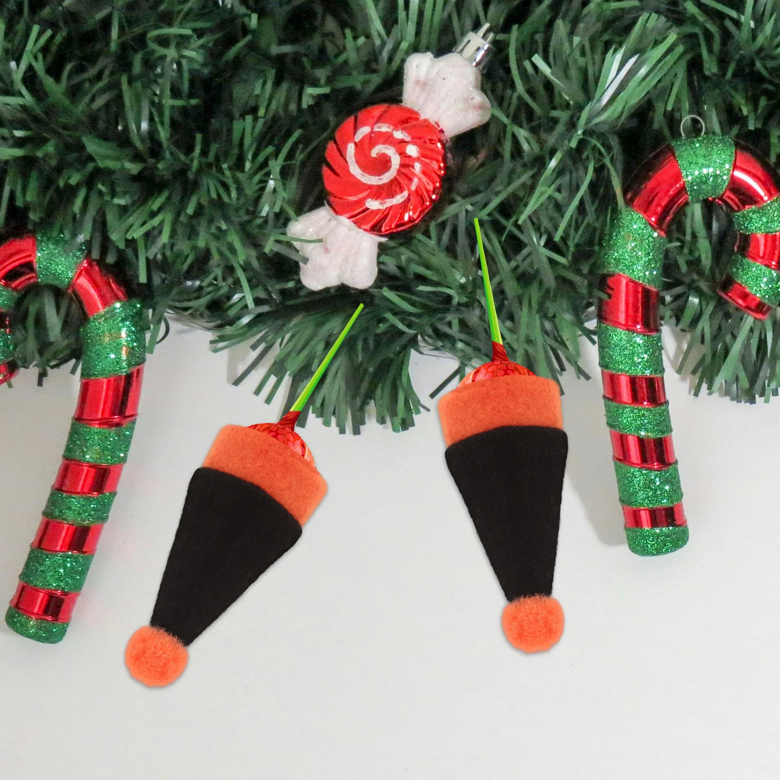 

10Pcs Mini Christmas Hats Tiny Santa Claus Caps Decoration Christmas Party Supplies Xmas Ornaments