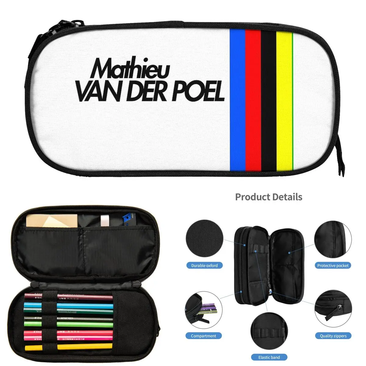 

Пеналы Mathieu Van Der Poel для студентов, школьная коробка для ручек, сумка для карандашей, большая сумка для хранения карандашей, канцелярские принадлежности