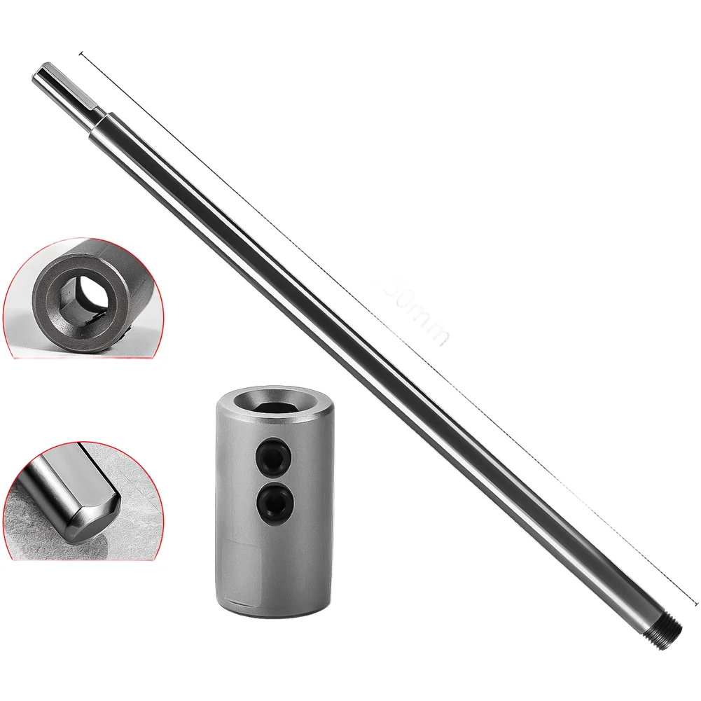 Triangular Handle Extension Rod 150mm 300mm Chrome Vanadium Steel Duals Screw Lock High Concentricity Secure Grip For Drilling