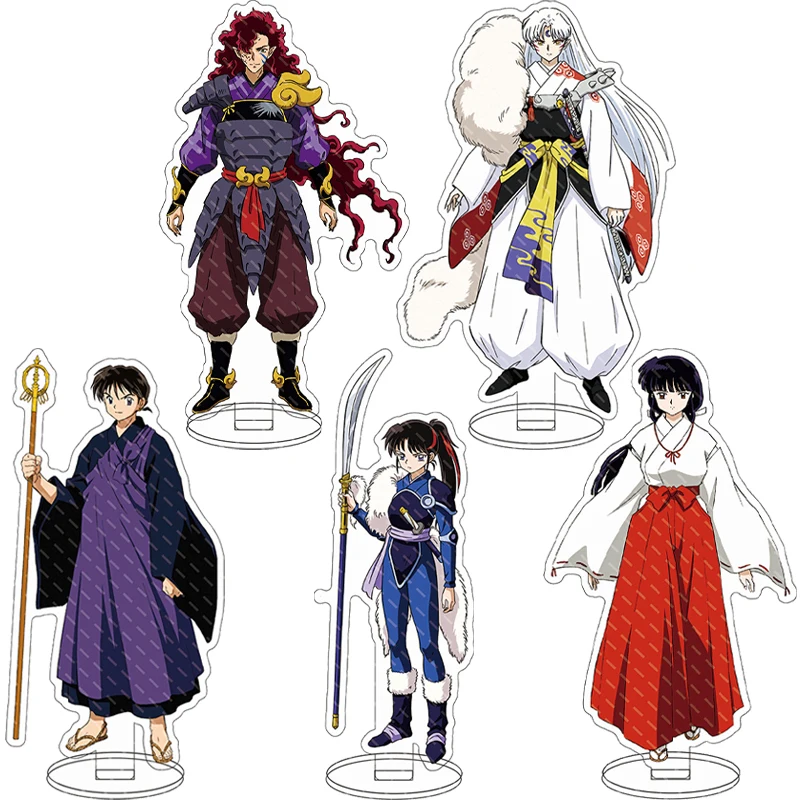 16CM Anime Figure Inuyasha Kagome Higurashi Sesshomaru Kikyo Miroku Sango Naraku Cos Acrylic Stand Ornaments Chrismas Gifts