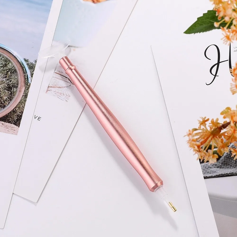 Handmade Alloy Crystal Point Drills Round Square Diamonds Interchangeable Tips Electric Diamond Art Pen DIY Home