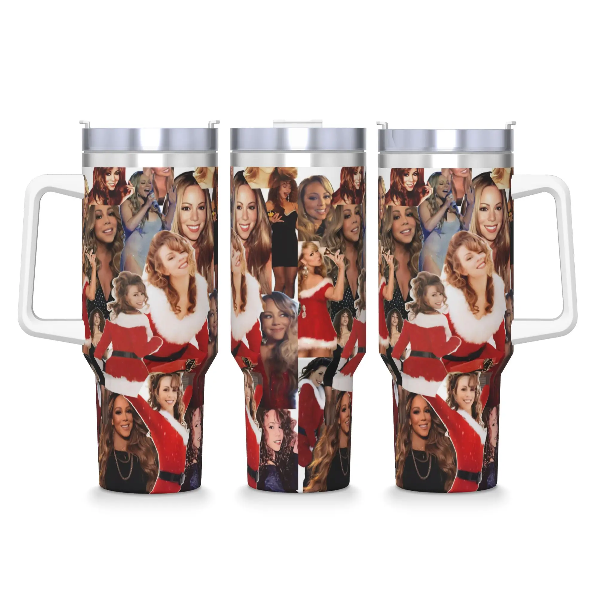 

Mariah Carey Christmas It’s Time Stainless Steel Tumbler All I Want For Christmas Is You Car Mugs 40oz Thermal Cups Water Bottle