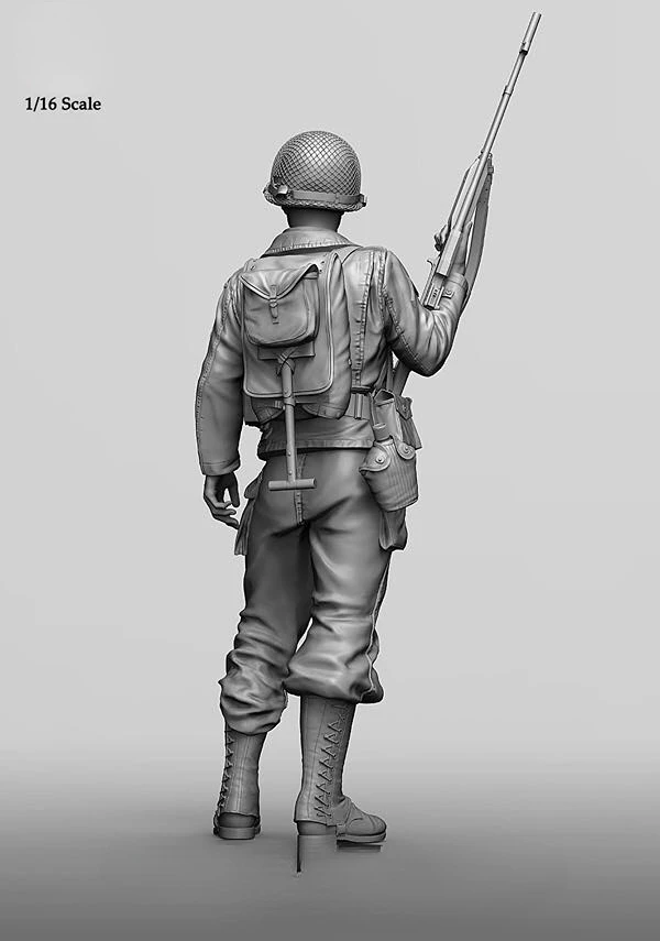 1/16 Scale Die-cast Resin Figure Model Assembling Kit Resin Mannequin Toy Soldier Unpainted