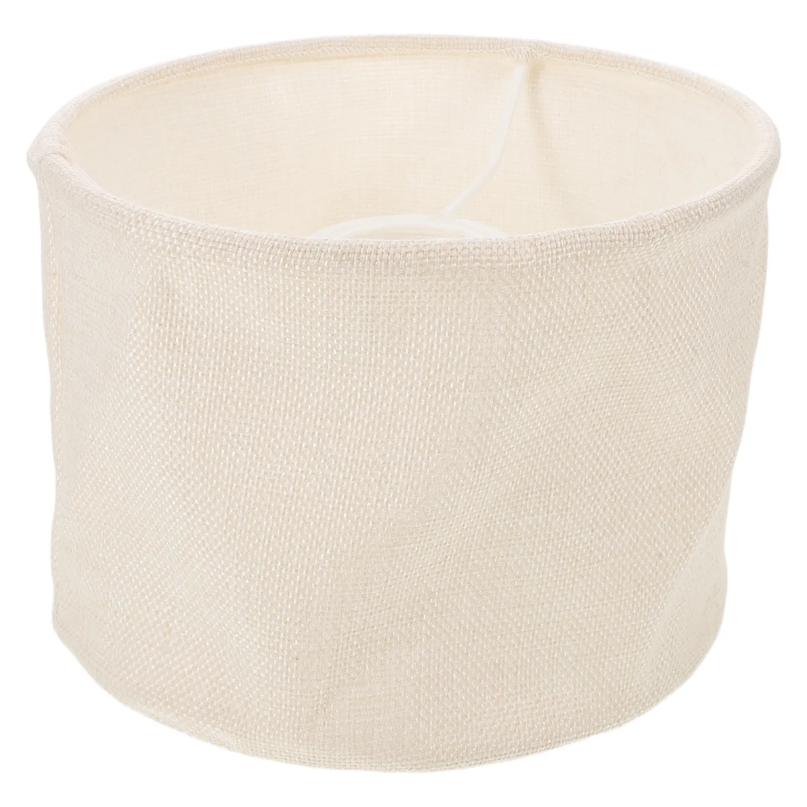 Beige Fabric Table Lamp Shade Rustic Lampshade for Bedside Living Room Office Hotel Decor Travel Portable Lightweight Linen
