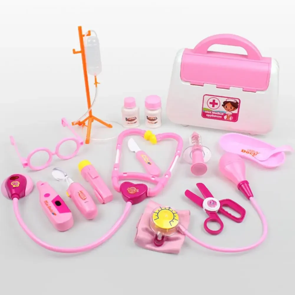 15 Pz/set Medico Box Giocattoli Sviluppare L'intelligenza Stimolare La Creatività Interazione Genitore-figlio ABS Play House Medico Kit Giocattoli Per Bambini