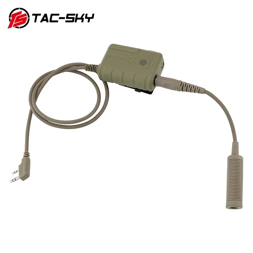 

TS TAC-SKY with Bluetooth PTT Adapter Cable Adapter for Comtac Sordi Shooting Headset, Baofeng Walkie Talkie Accessories