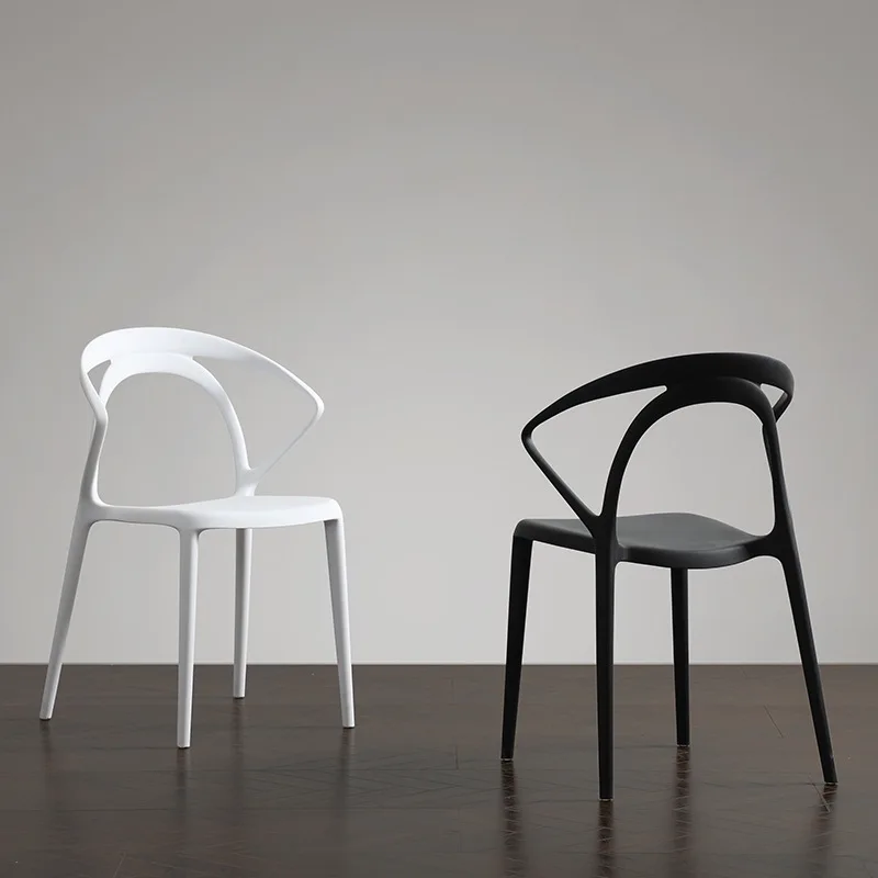 PYJ Minimalist Modern Plastic Chair Home Restaurant Hotel Chair Creative Outdoor Cutout Chair