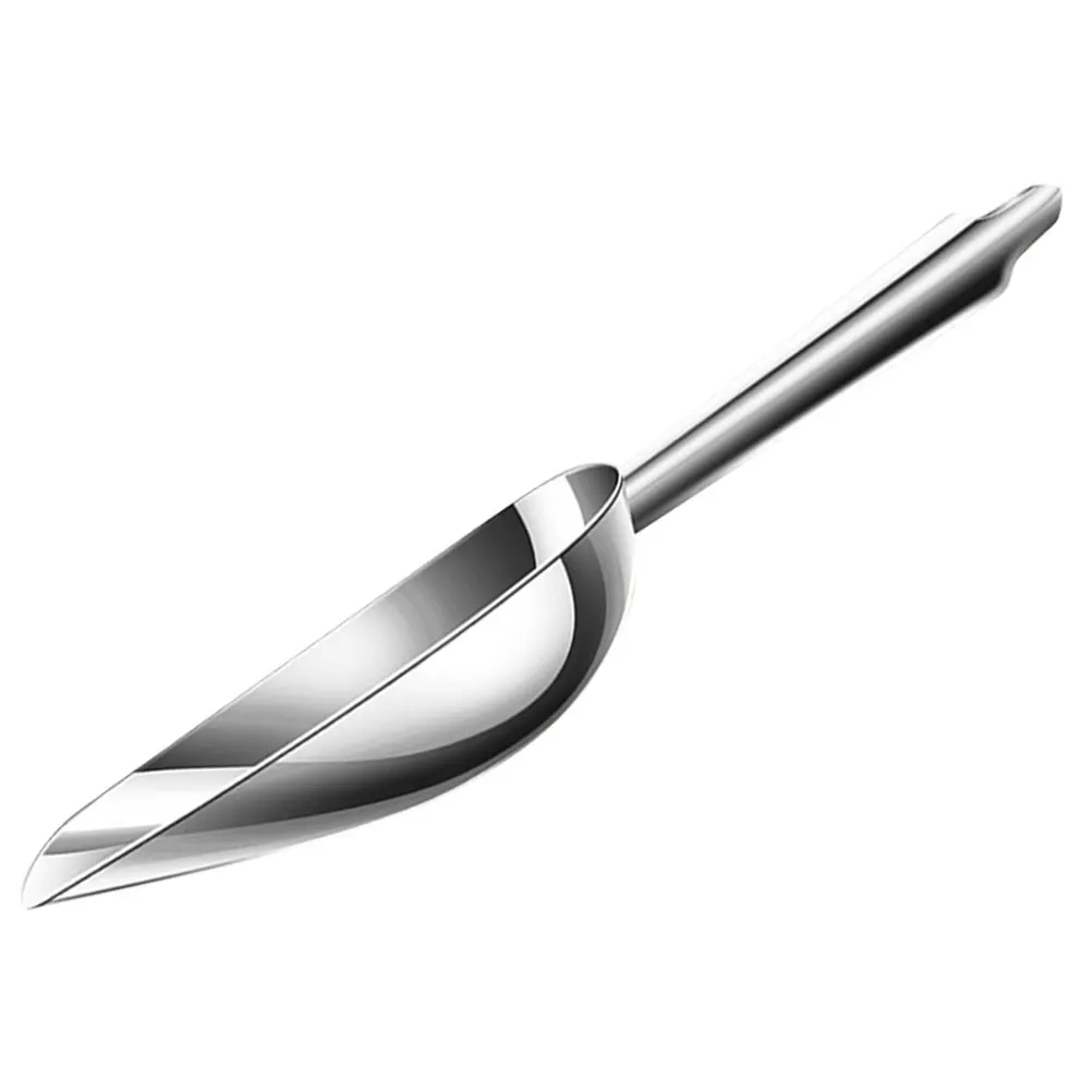 

Stainless Steel Flour Ice Cube Shovel Reusable Tool For Candy Nuts Beans Light Weight Compact Size Easy Storage Multi-Function