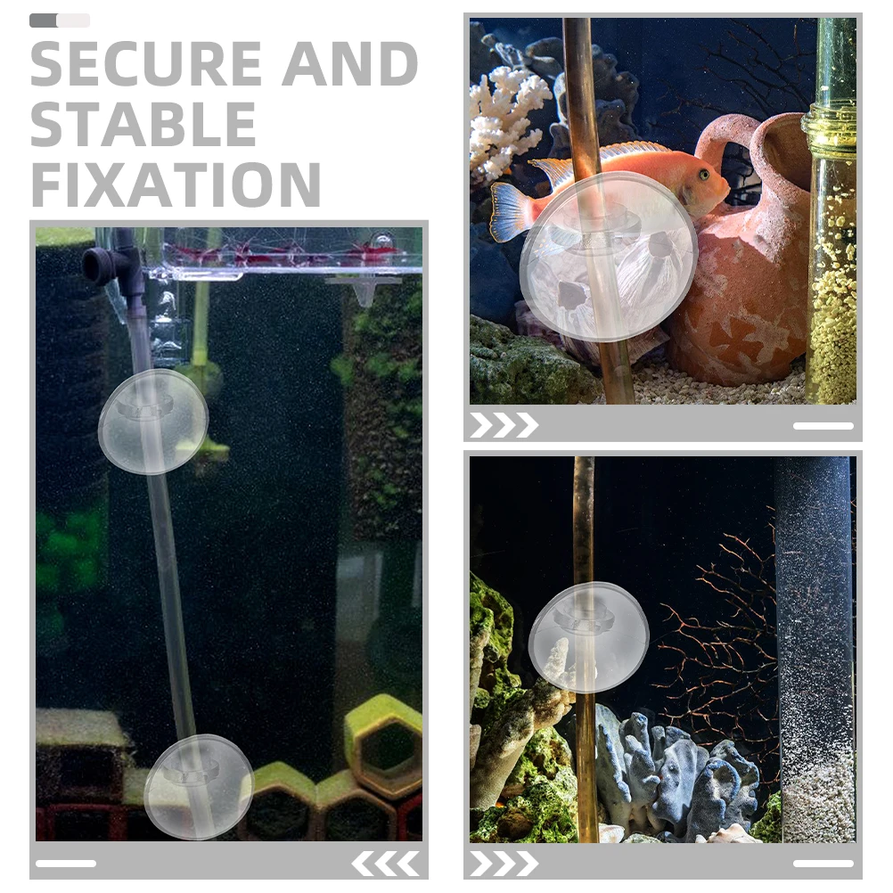 

30 Pcs Oxygen Pipe Fixing Accessories Clamps Fish Tank Bayonet Tube Clip Airline Tubing ABS Suction Cup Clips Aquarium Hose
