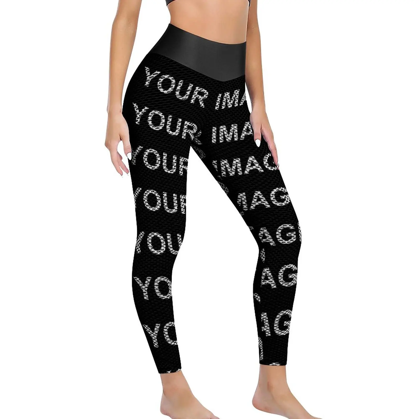 

Your Image Customized Yoga Pants Custom Made Design Workout Leggings High Waist Stretchy Sport Pants Retro Graphic Yoga Legging