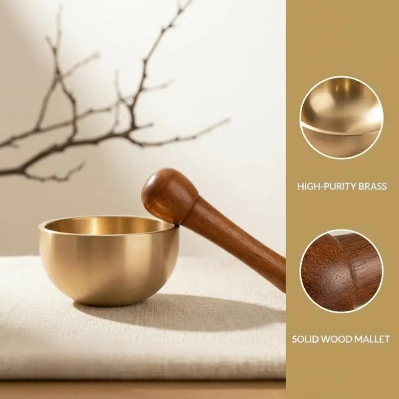 Mini Copper Chant Bowl Healing Sound Bowl Unique Holiday Gift for Yoga Lovers Meditation Practitioners