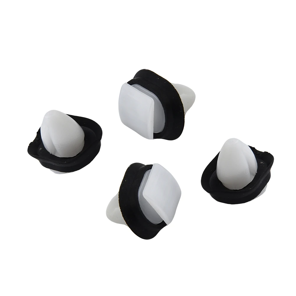 50 Clip Di Fissaggio Per Fiat Ducato – Modanature Laterali E Portiere, Bianco/Nero, 17 Mm