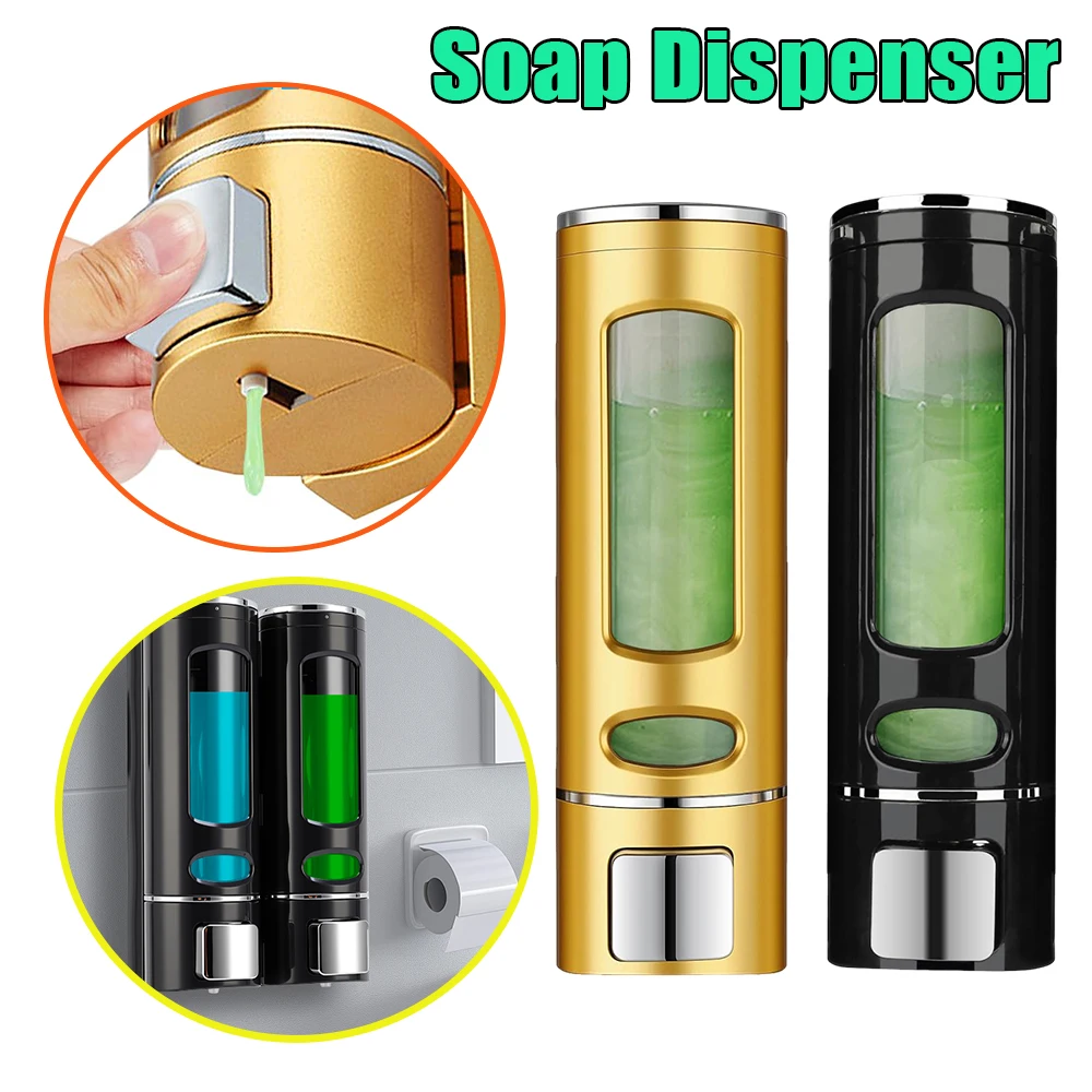 

Liquid Hand Wash Container 400ml Manual Press Soap Dispenser Pump Refillable Wall Mounted Bottle Kitchen Bathroom Sink Counter