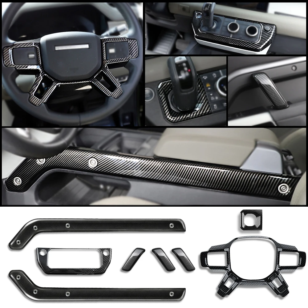 

Auto Car Central Control Trim Strips Gear Armrest Panel Decoration Stickers Interior Car Accessories for land rover defender