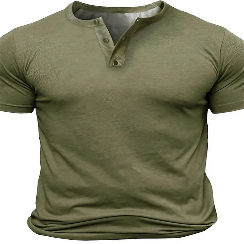 Sommer Herren Pullover Boutique Farbverlauf Bedruckt Atmungsaktiv Knopfleiste Pullover Herrenbekleidung 3D Waffel Kurzarm Mode-Oberteil – Detail 16
