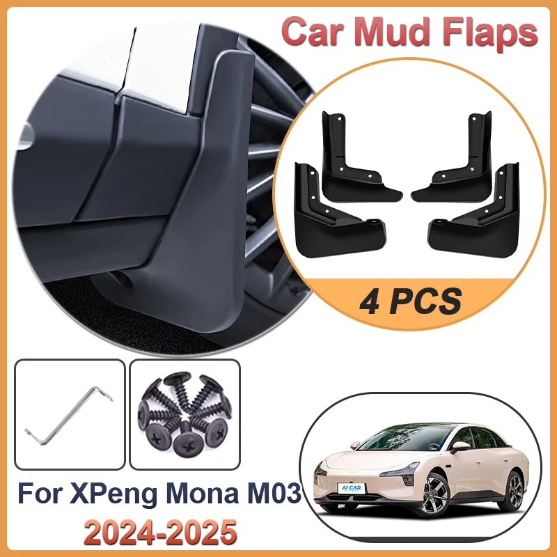 

Для XPeng Mona M03 2024 2025 брызговик крыло передние задние задние брызговики брызговики брызговики колеса защитные аксессуары