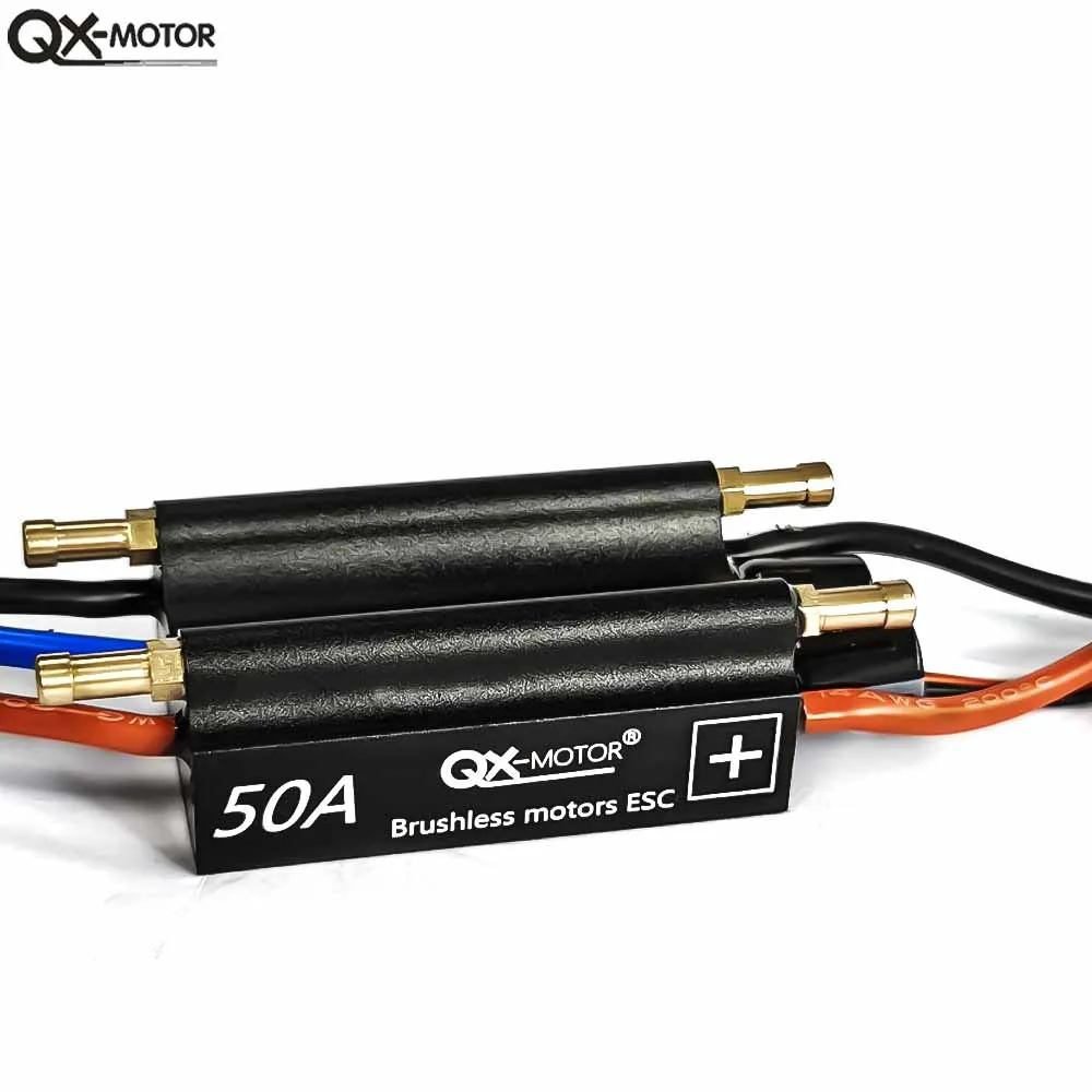 QX-MOTOR 50A 120A ESC Brushless impermeabile bidirezionale con supporto per Controller di velocità UBEC 2-6S Lipo BEC 5.5V/5A per modello di barca RC